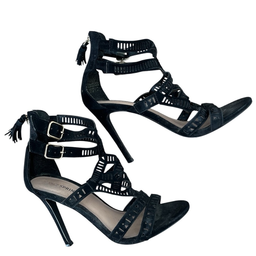 FREE with any purchase- Call it spring Black Strappy Heels